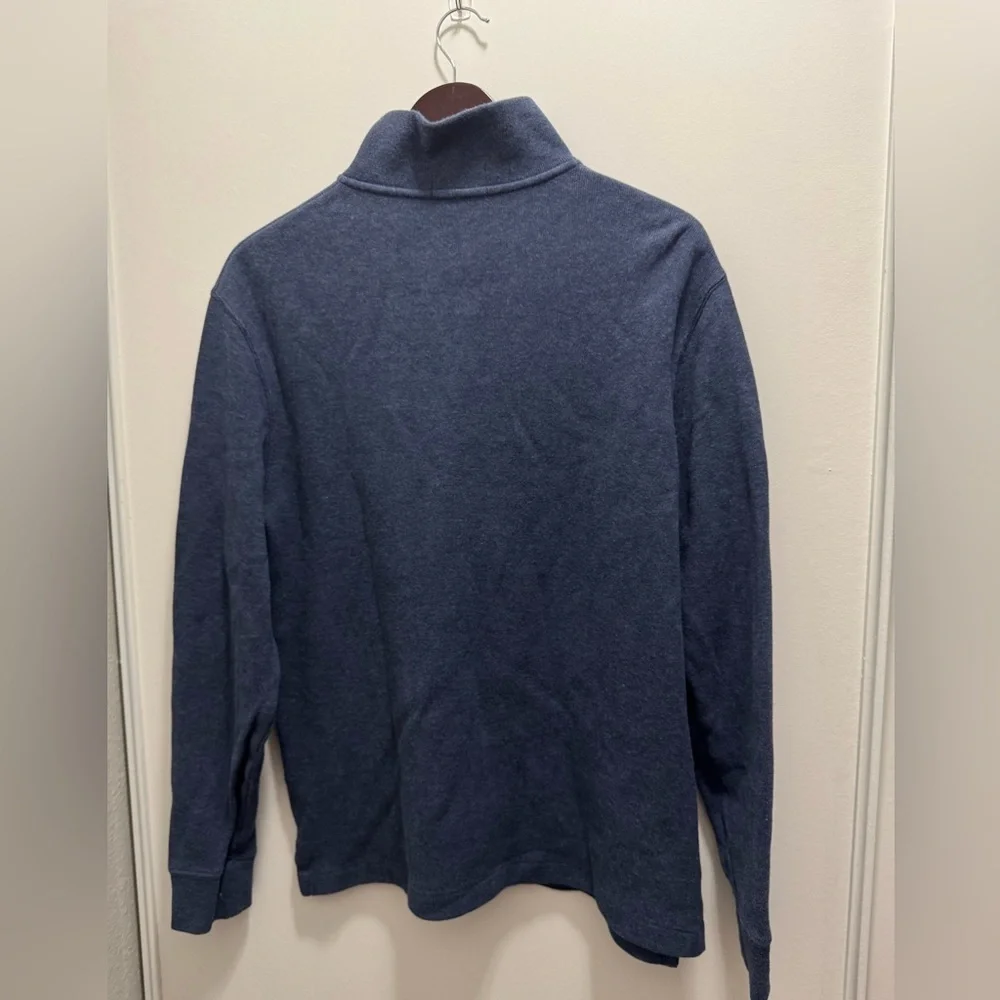 Polo Ralph Lauren Men’s 1/4 Zip Mock Neck Pullover Sweater Blue Size M - Picture 6 of 8